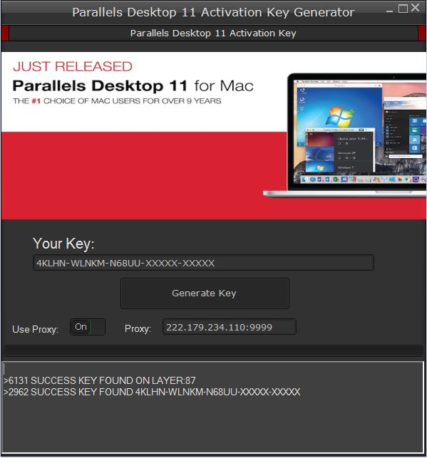parallels for mac insert key